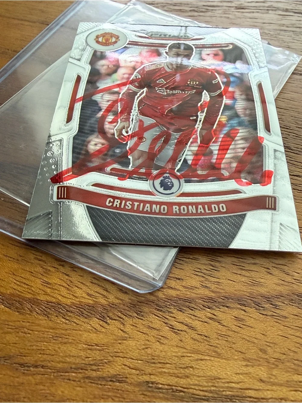 Cristiano Ronaldo Signed Soccer Trading Card - Red